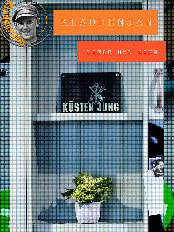 Kladdenjan Karte, Grußkarte, Wanddeko, Untersetzer, Bild oder Postkarte aus recycelten Leitzordnern stehen für Liebe und Sinn