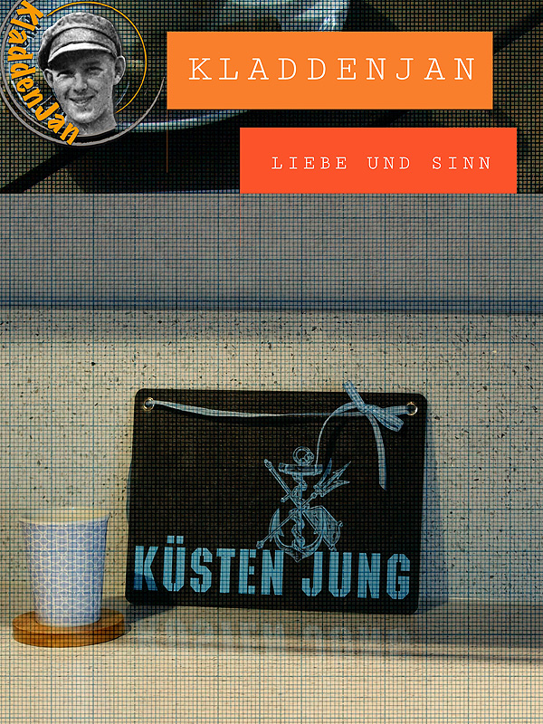 Kladdenjan Karte, Grußkarte, Wanddeko, Untersetzer, Bild oder Postkarte aus recycelten Leitzordnern stehen für Liebe und Sinn