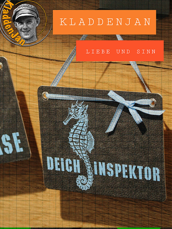 Kladdenjan Karte, Grußkarte, Wanddeko, Untersetzer, Bild oder Postkarte aus recycelten Leitzordnern stehen für Liebe und Sinn