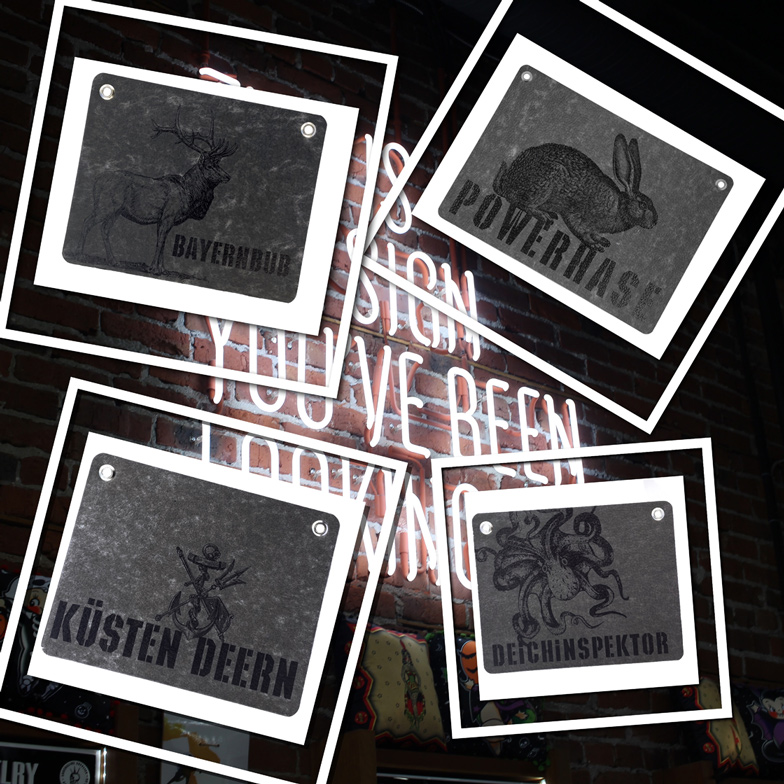 Kladdenjan Karte, Grußkarte, Wanddeko, Untersetzer, Bild oder Postkarte aus recycelten Leitzordnern stehen für Liebe und Sinn