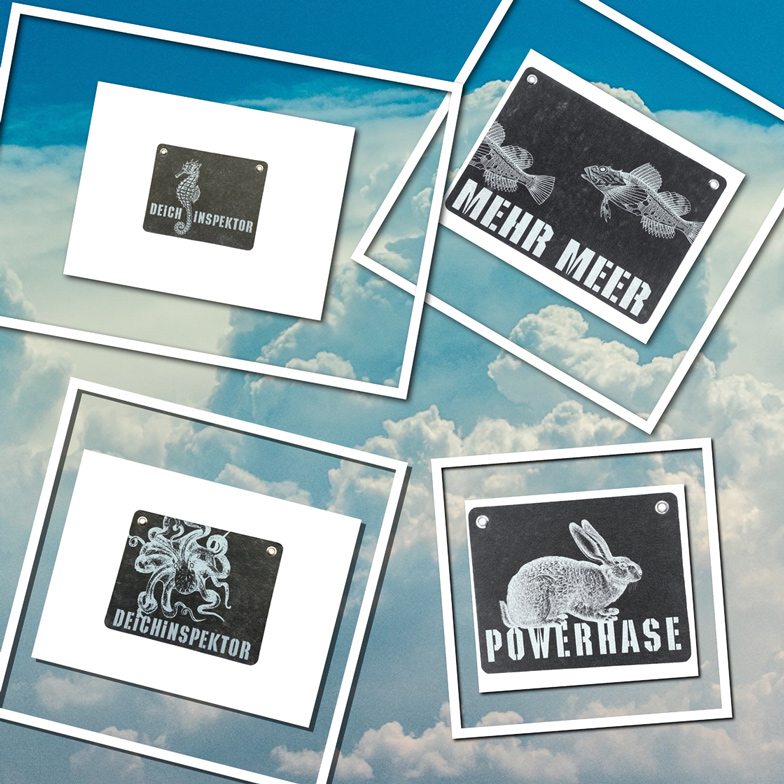 Kladdenjan Karte, Grußkarte, Wanddeko, Untersetzer, Bild oder Postkarte aus recycelten Leitzordnern stehen für Liebe und Sinn