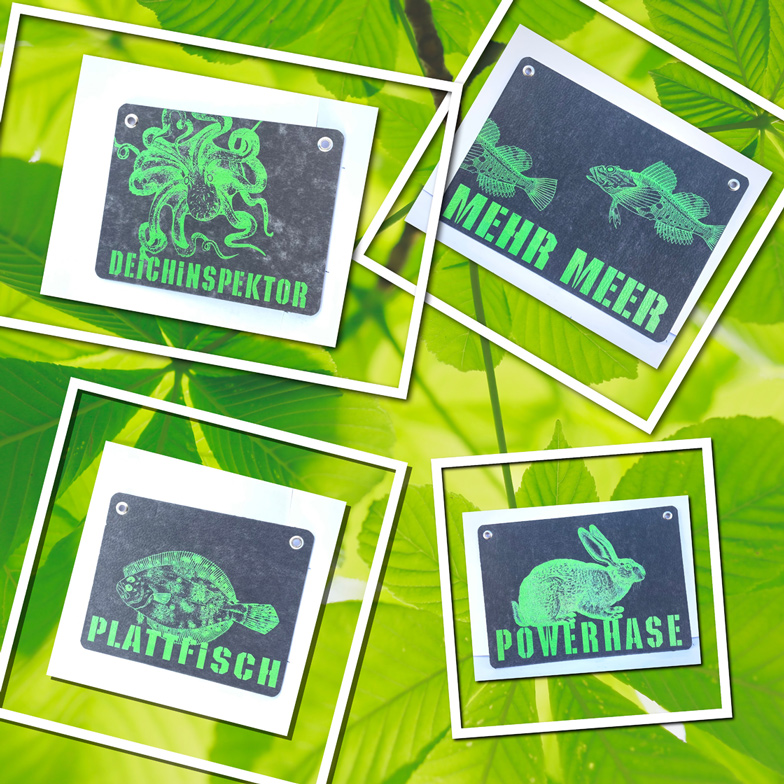 Kladdenjan Karte, Grußkarte, Wanddeko, Untersetzer, Bild oder Postkarte aus recycelten Leitzordnern stehen für Liebe und Sinn