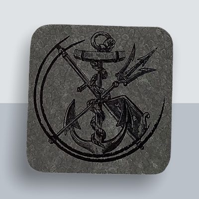 Deichinspektor Anker Kühlschrankmagnet von Kladdenjan in schwarz | Kladdenjan