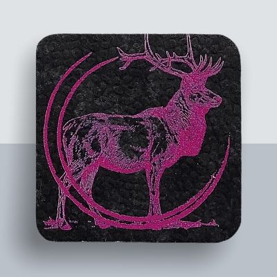 Hirsch Kühlschrankmagnet von Kladdenjan in magenta | Kladdenjan