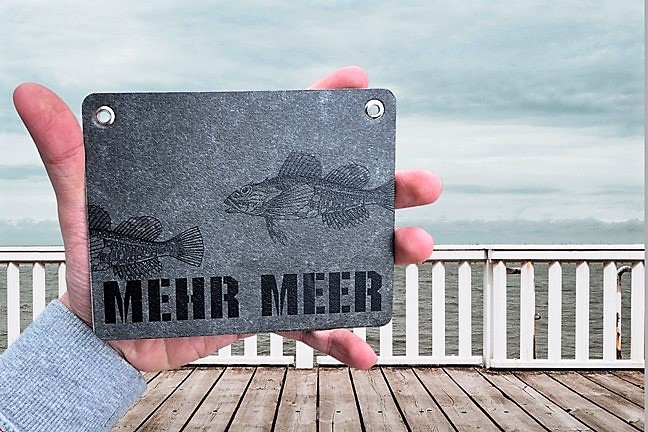 Kladdenjan Mehr Meer Grußkarte und Postkarte aus recycelten Leitzordnern