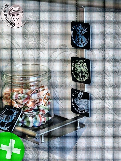 Kladdenjan Magnete, Kühlschrankmagnete, Küchenmagnete, Kühlschrankdeko aus recycelten Leitzordnern