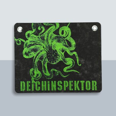 Plattfisch Postkarte von Kladdenjan in hellgrün | Kladdenjan