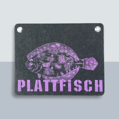 Plattfisch Postkarte von Kladdenjan in rosa | Kladdenjan