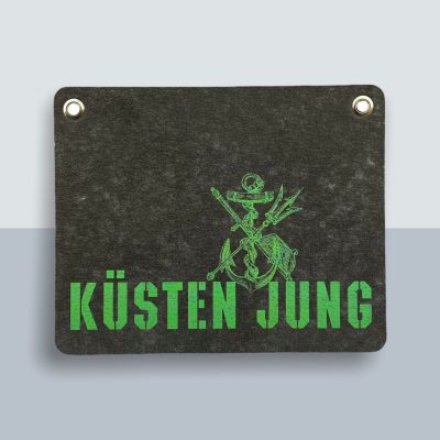 Küsten Jung Anker Postkarte von Kladdenjan in hellgrün | Kladdenjan