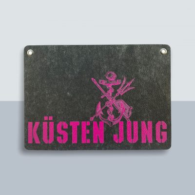 Küsten Jung Anker Große Postkarte von Kladdenjan in magenta | Kladdenjan