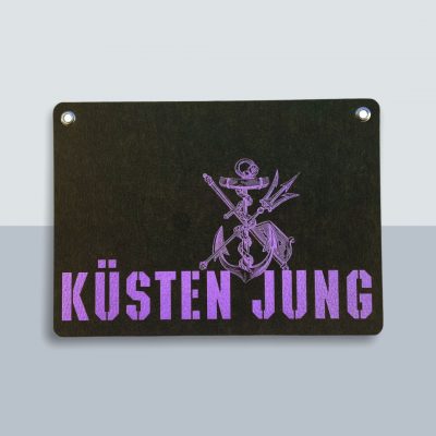 Küsten Jung Anker Große Postkarte von Kladdenjan in rosa | Kladdenjan