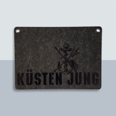 Küsten Jung Anker Große Postkarte von Kladdenjan in schwarz | Kladdenjan