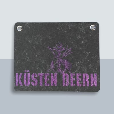 Küsten Deern Anker Postkarte von Kladdenjan in rosa | Kladdenjan