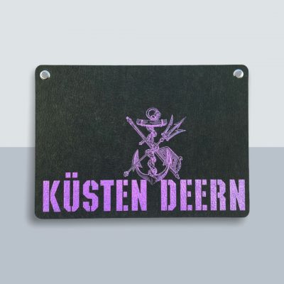 Küsten Deern Anker Große Postkarte von Kladdenjan in rosa | Kladdenjan