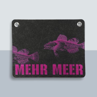 Mehr Meer Fische Postkarte von Kladdenjan in magenta | Kladdenjan