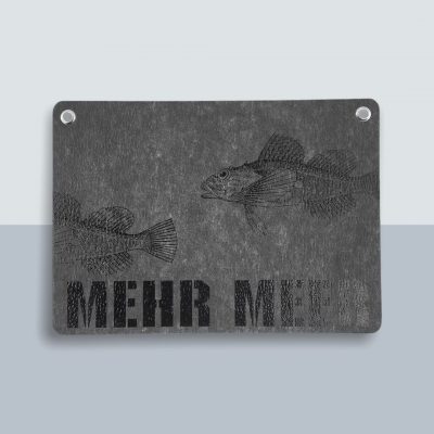 Mehr Meer Fische Große Postkarte von Kladdenjan in schwarz | Kladdenjan