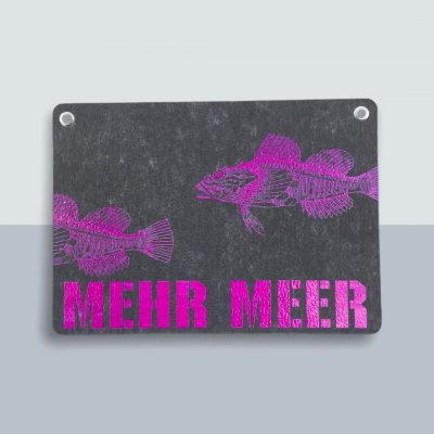Mehr Meer Fische Große Postkarte von Kladdenjan in magenta | Kladdenjan