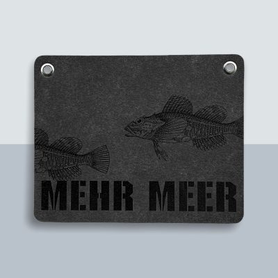 Mehr Meer Fische Postkarte von Kladdenjan in schwarz | Kladdenjan