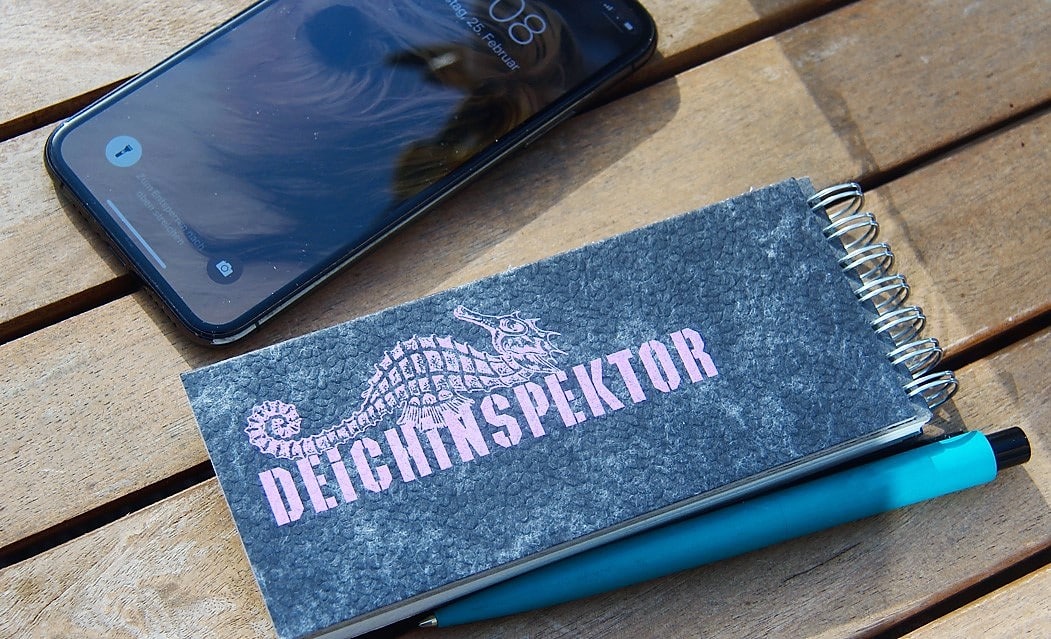 Kladdenjan Deichinspektor Spiralblöcke, Schreibblock mit Spiralbindung, Notizblock aus recycelten Leitzordnern