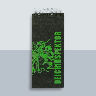 Deichinspektor Krake Spiralblock von Kladdenjan in hellgrün | Kladdenjan