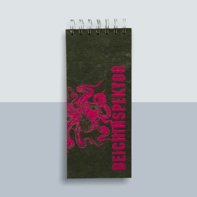 Deichinspektor Krake Spiralblock von Kladdenjan in magenta | Kladdenjan