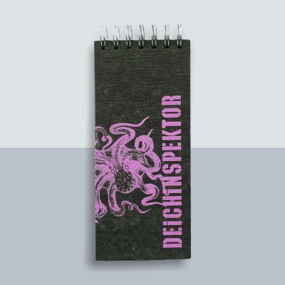 Deichinspektor Krake Spiralblock von Kladdenjan in rosa | Kladdenjan