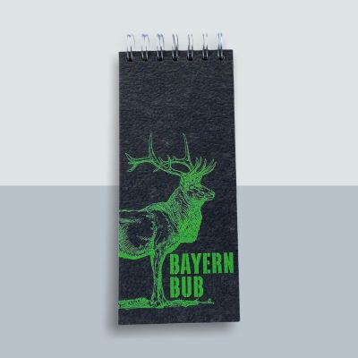 Bayern Bub Hirsch Spiralblock von Kladdenjan in hellgrün | Kladdenjan