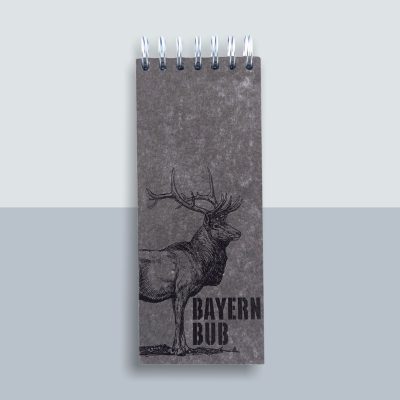 Bayern Bub Hirsch Spiralblock von Kladdenjan in schwarz | Kladdenjan