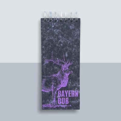 Bayern Bub Hirsch Spiralblock von Kladdenjan in rosa | Kladdenjan