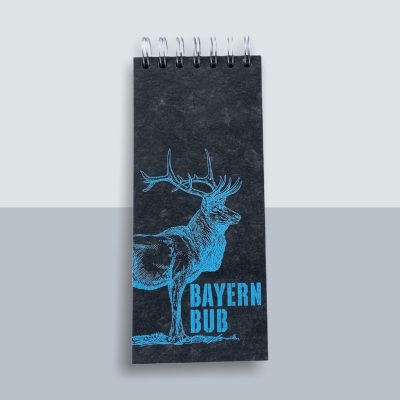 Bayern Bub Hirsch Spiralblock von Kladdenjan in hellblau | Kladdenjan