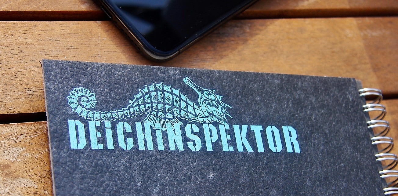 Kladdenjan Deichinspektor Spiralblöcke, Schreibblock mit Spiralbindung, Notizblock aus recycelten Leitzordnern